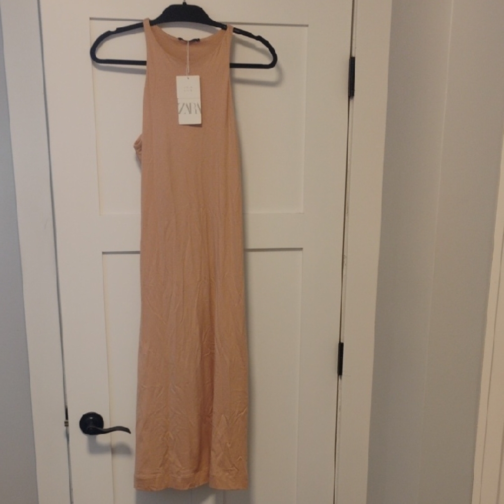 Zara Tan Sleeveless Dress